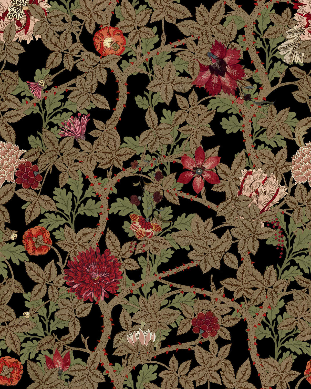 MindtheGap THE FLOWERING Dark - Wallpaper Collection 2024 - The Wetlands