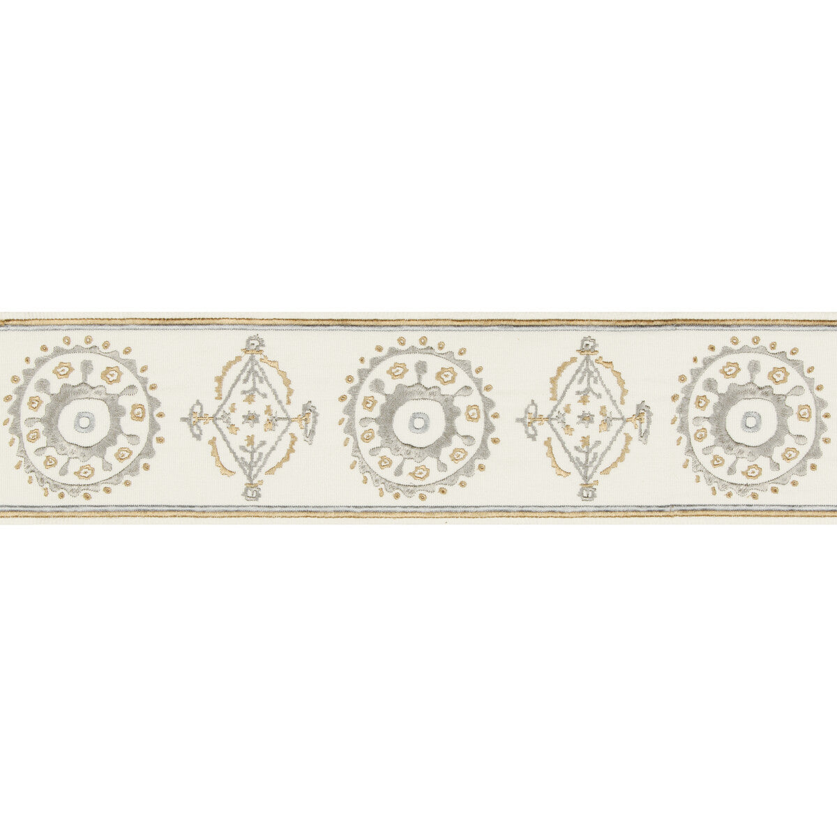 LEE JOFA TL10175.116.0 BELLES TAPE GREY/BEIGE TRIM - Eade's Wallpaper