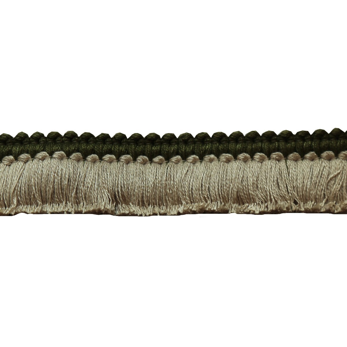 LEE JOFA TL10184.316.0 CUT RUCHE TWO GREEN & FLAX TRIM - Eade's Wallpaper