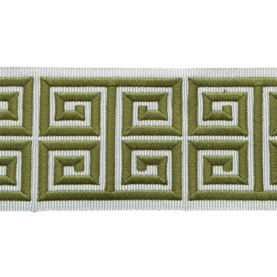 LEE JOFA TL10185.316.0 GREEK EMB BORDER GREEN TRIM - Eade's Wallpaper