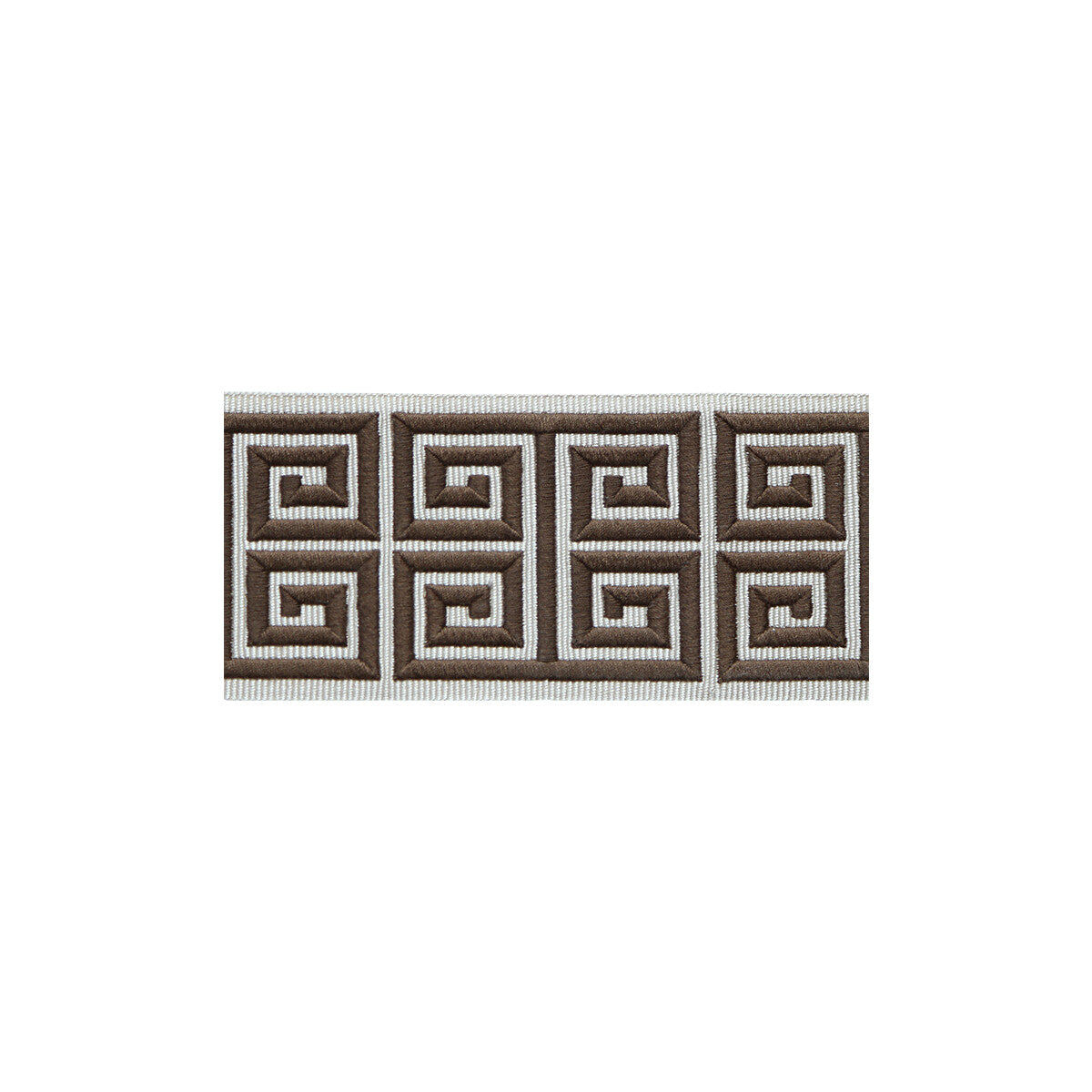 LEE JOFA TL10185.616.0 GREEK EMB BORDER BROWN TRIM - Eade's Wallpaper