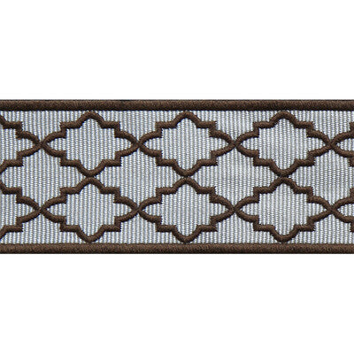 LEE JOFA TL10186.616.0 MOROCCAN EMB BORDER BROWN TRIM - Eade's Wallpaper