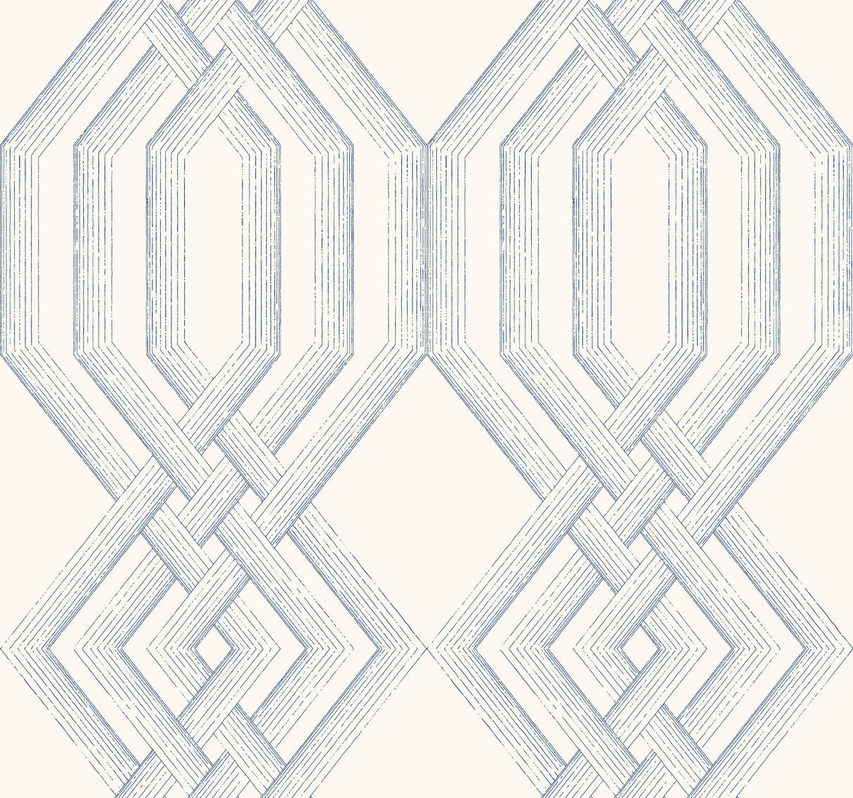 York TL1912 Etched Lattice Blue Wallpaper