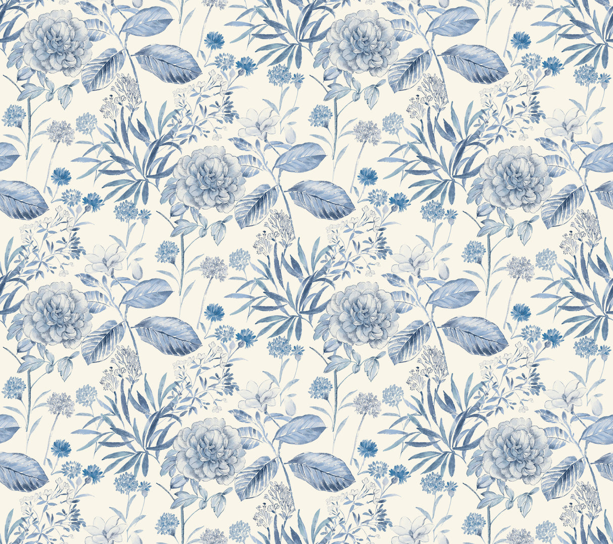 York TL1921 Midsummer Floral Blue Wallpaper