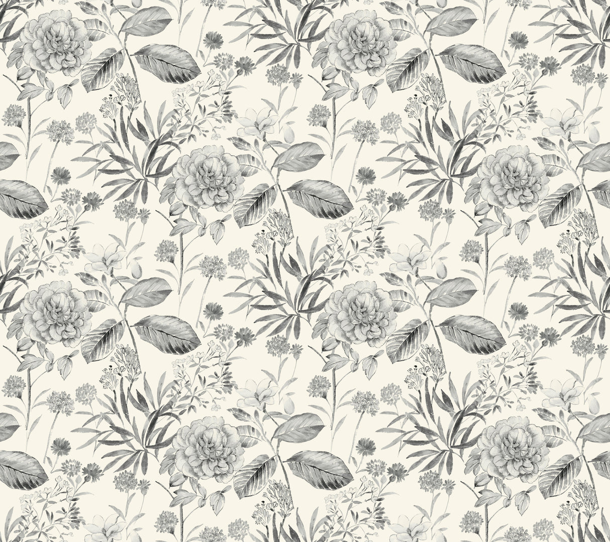 York TL1922 Midsummer Floral Grey Wallpaper