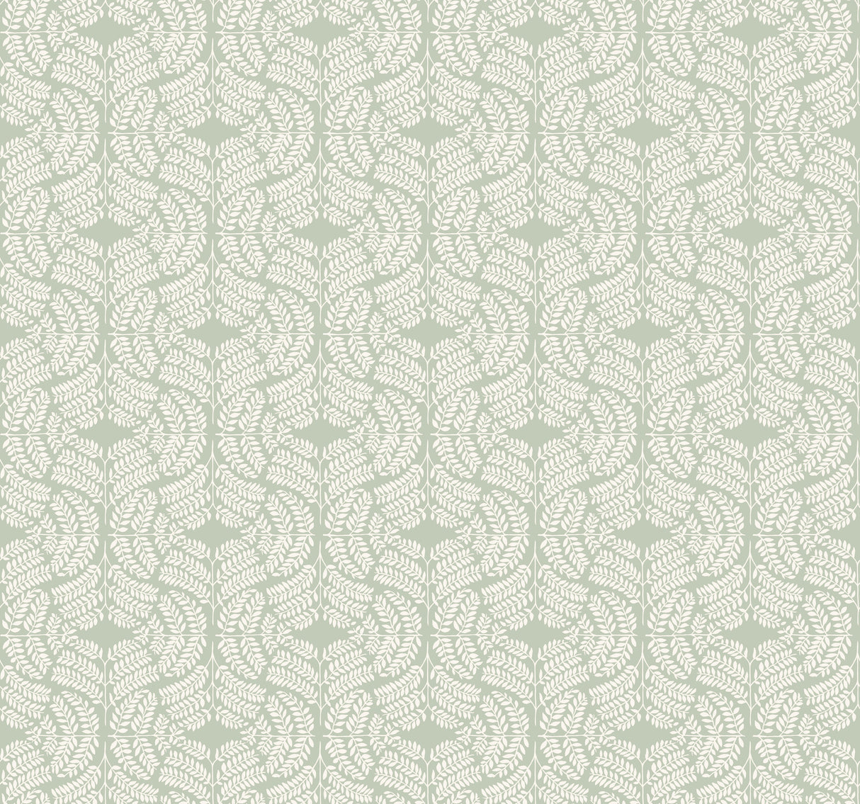 York TL1943 Fern Tile Green Wallpaper