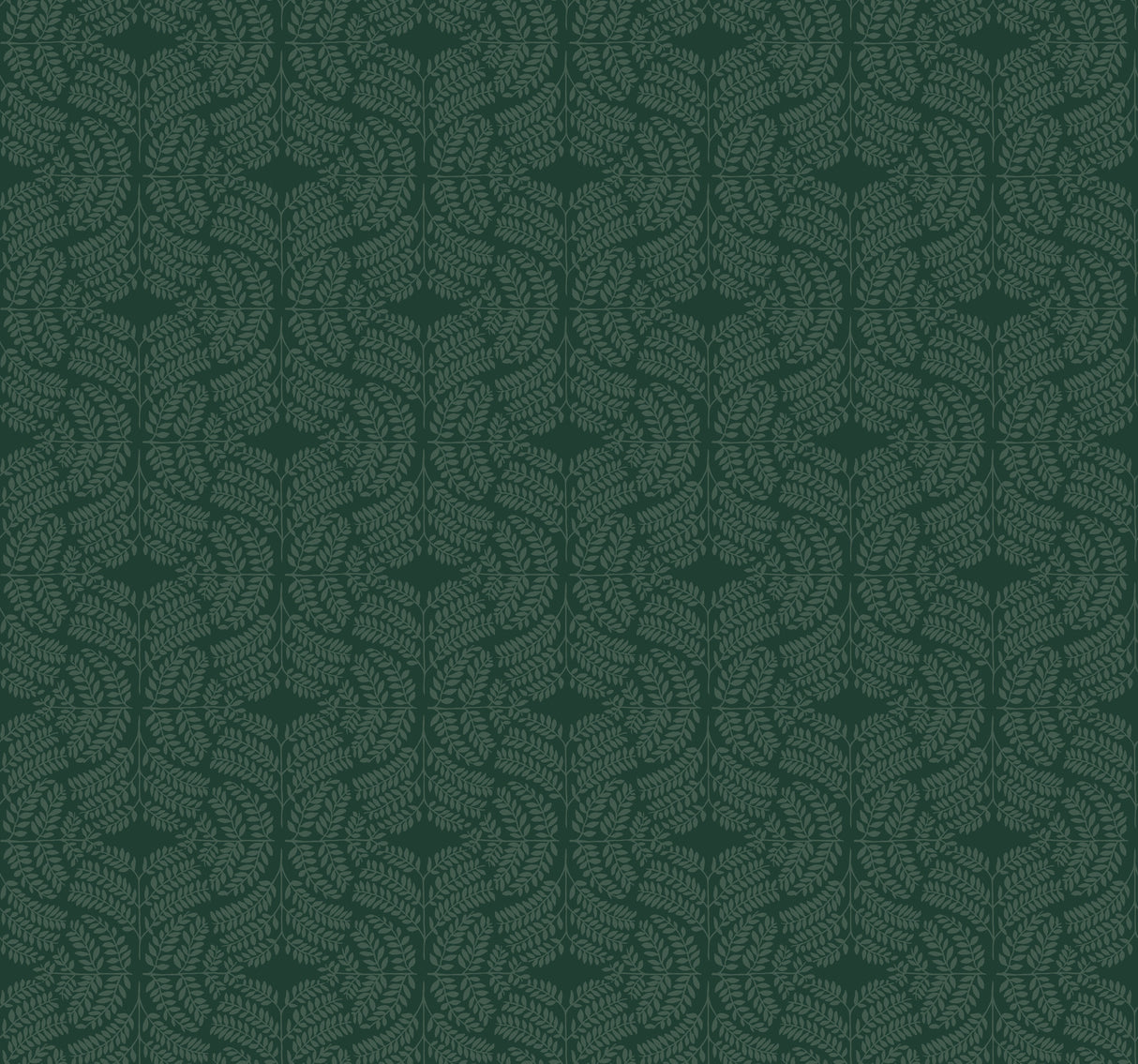 York TL1944 Fern Tile Dark Green Wallpaper
