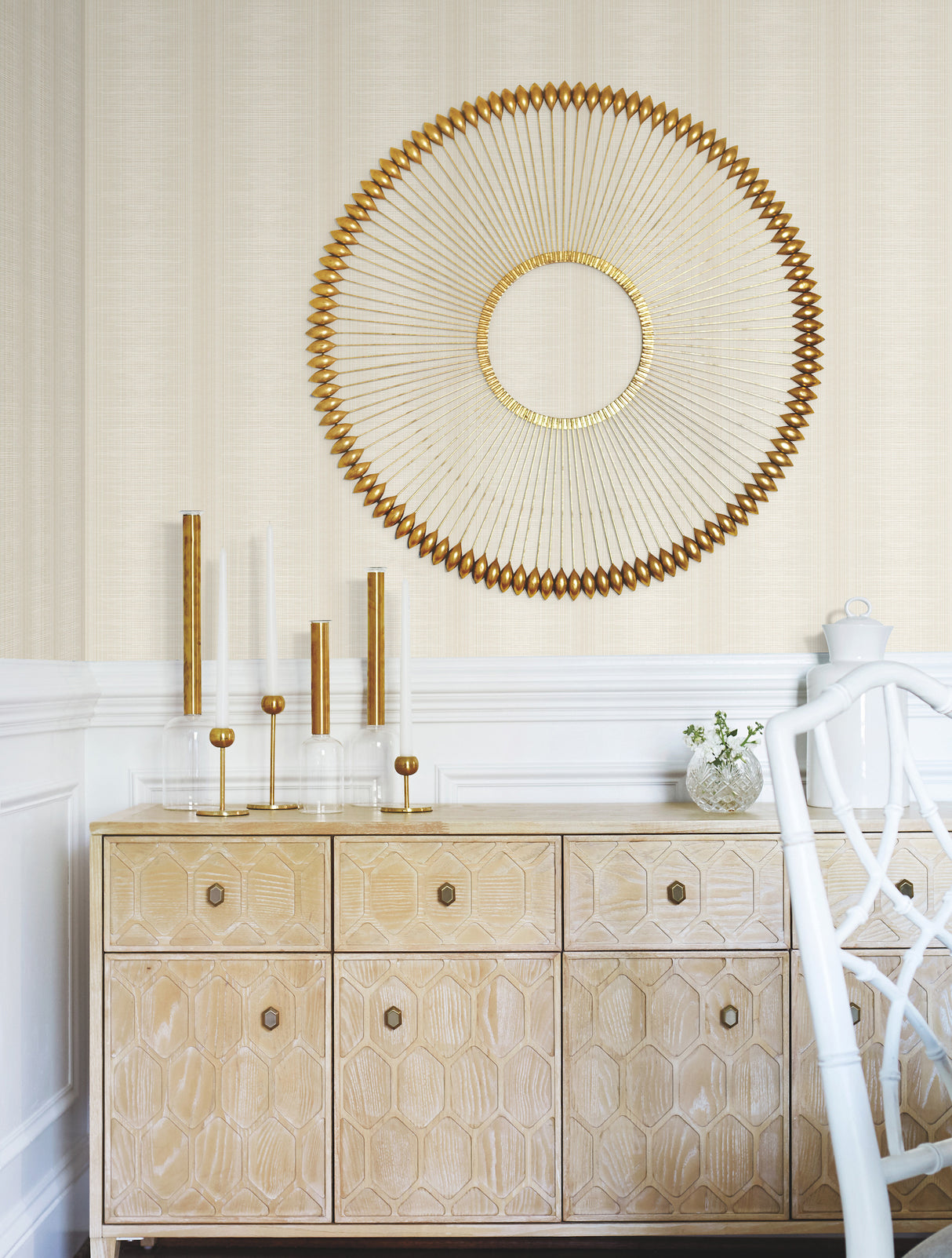 York TL1958 Silk Weave Beige Wallpaper