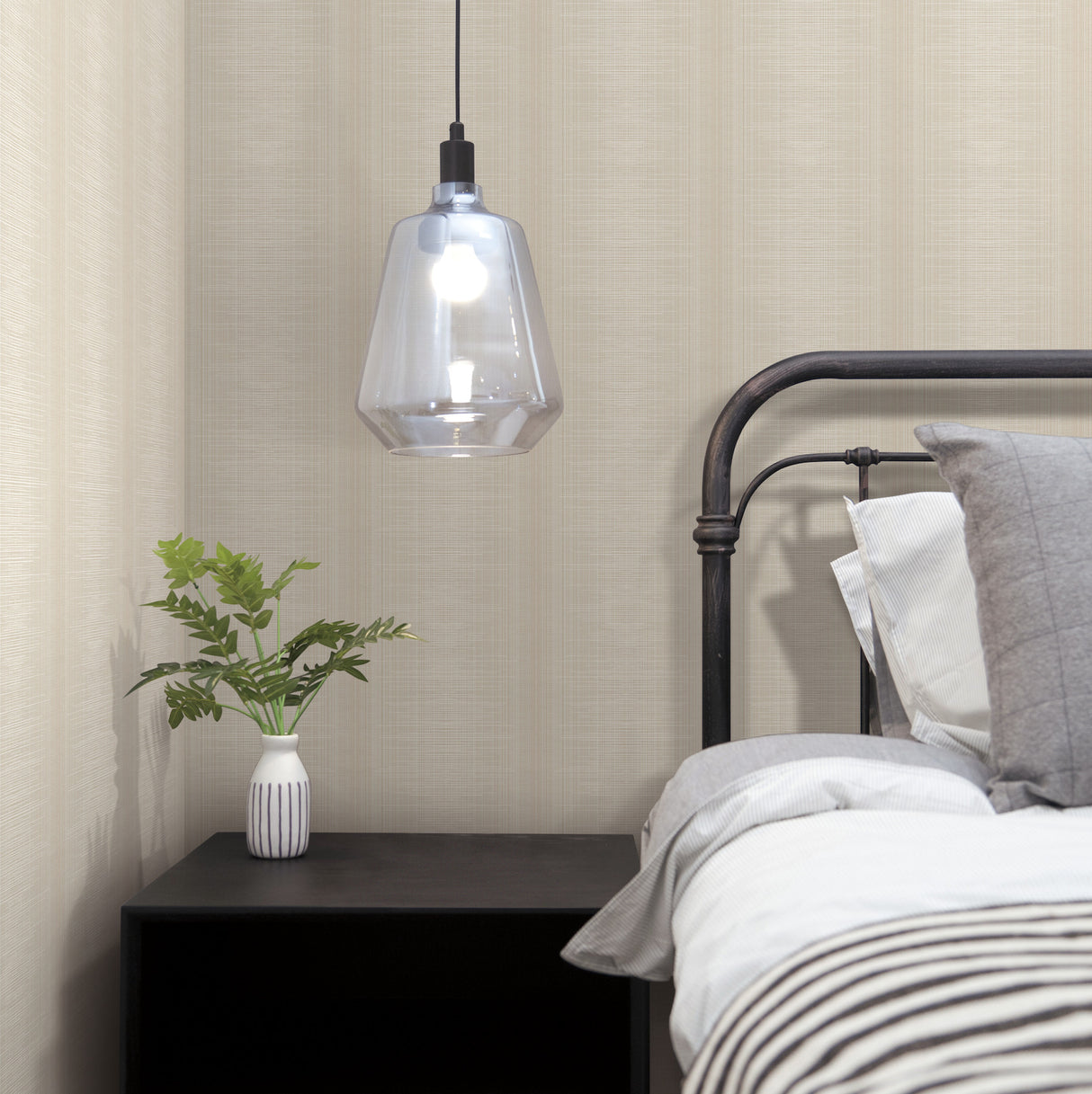 York TL1958 Silk Weave Beige Wallpaper