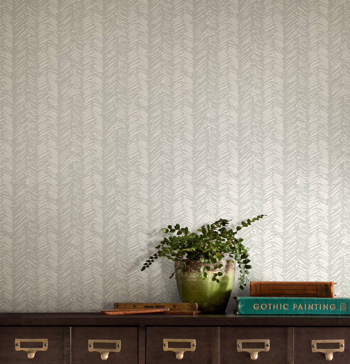 York TL1973 Fractured Herringbone Light Grey Wallpaper