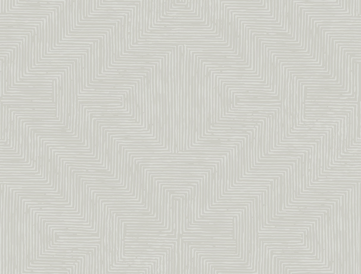 York TL1992 Diamond Channel Light Grey Wallpaper
