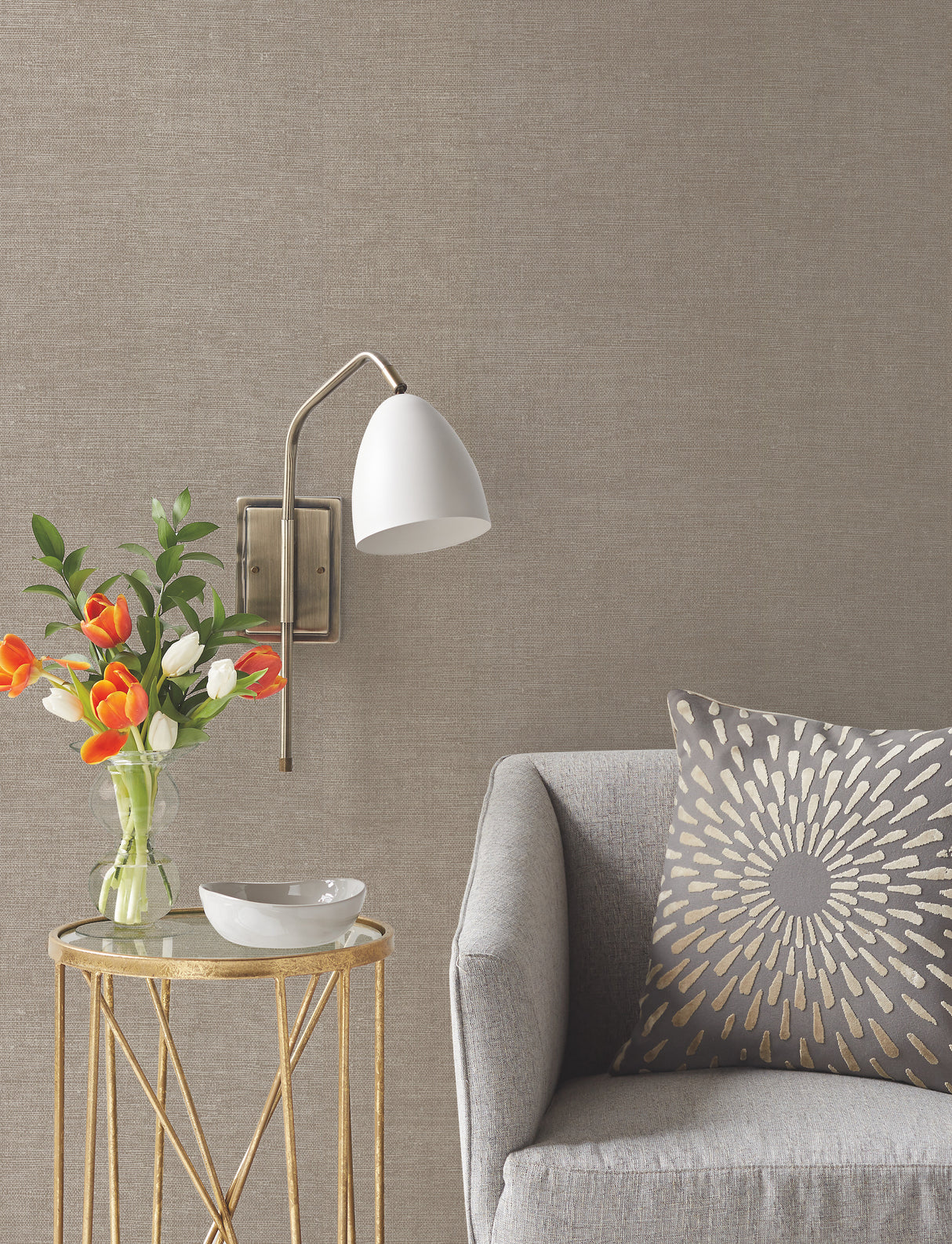 York TL1998 Silken Grasses Gold Metallic Wallpaper
