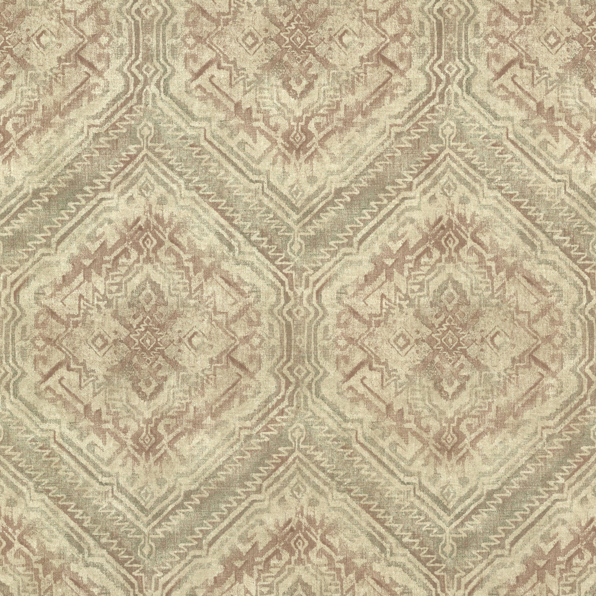 Chesapeake TLL01361 Hocking Hills Dark Red Navajo Medallion Wallpaper
