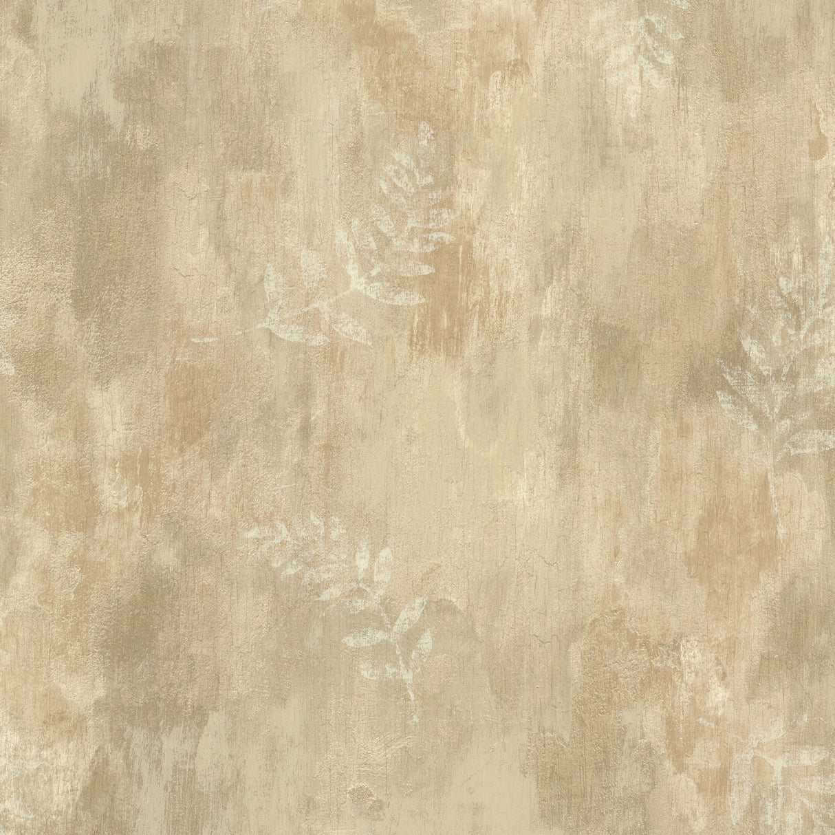 Chesapeake TLL01403 Fern Cottage Beige Leaf Toss Wallpaper