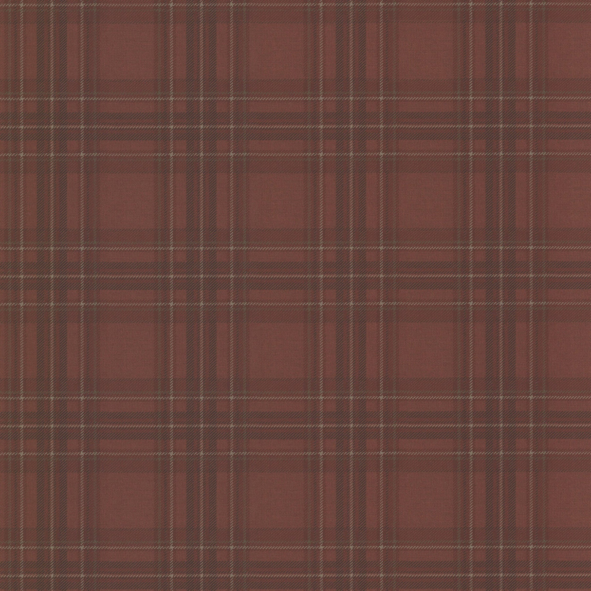 Chesapeake TLL01412 Fox Hollow Dark Red Plaid Wallpaper