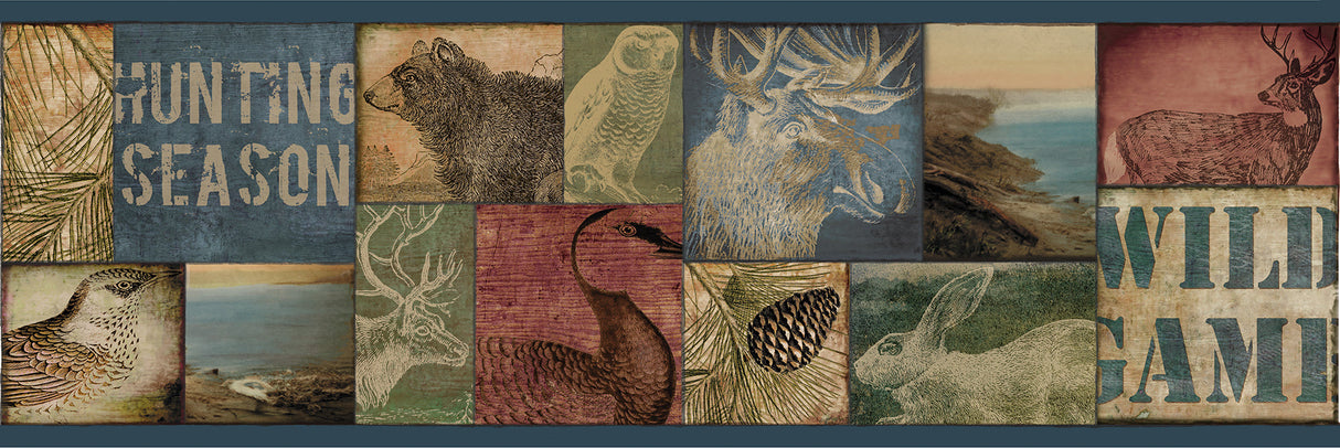 Chesapeake TLL01492B Trumball Teal Wild Game Border