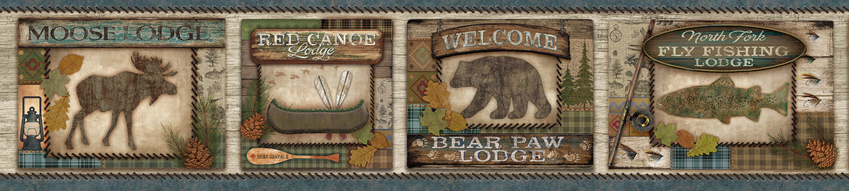 Chesapeake TLL01562B Tugalo Blue Bear Paw Lodge Border