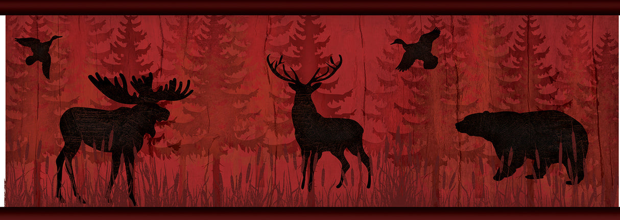 Chesapeake TLL01601B Saylorville Dark Red Lawndale Border