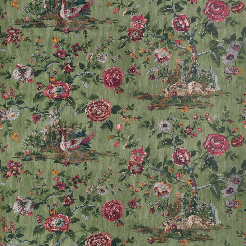 Thibaut FOREST LODGE TWW10542 in Green Wallpaper - BOXWOOD