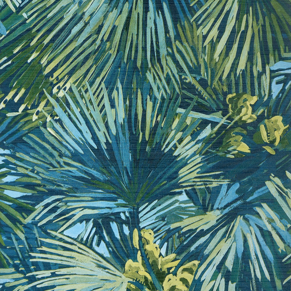 Thibaut PALMIER WIDE WIDTH TWW34098 in Citron and Blue Wallp