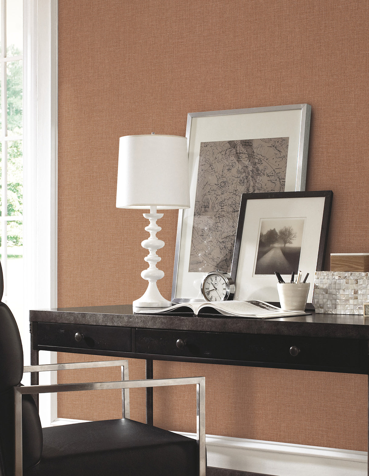 York UD2502N Berwick Chestnut Wallpaper