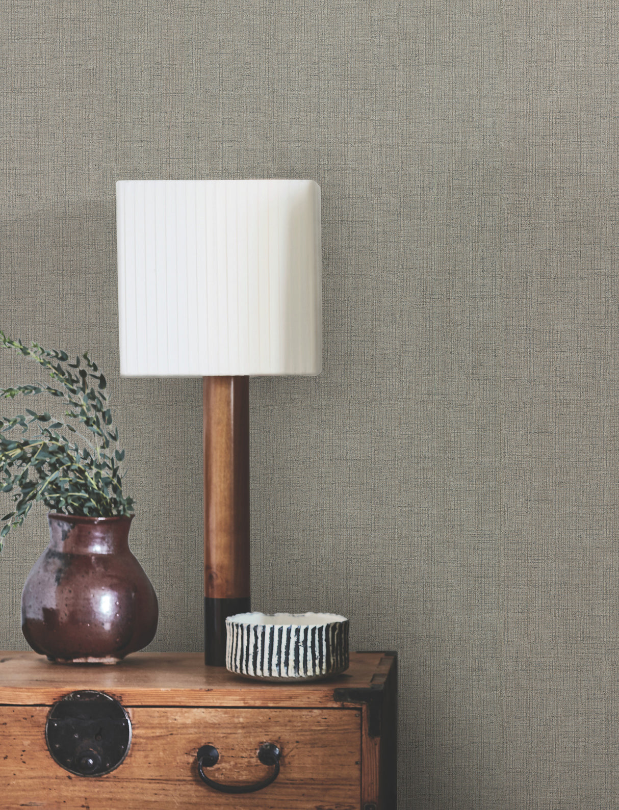 York UD2561N Hardy Linen Cinder Wallpaper