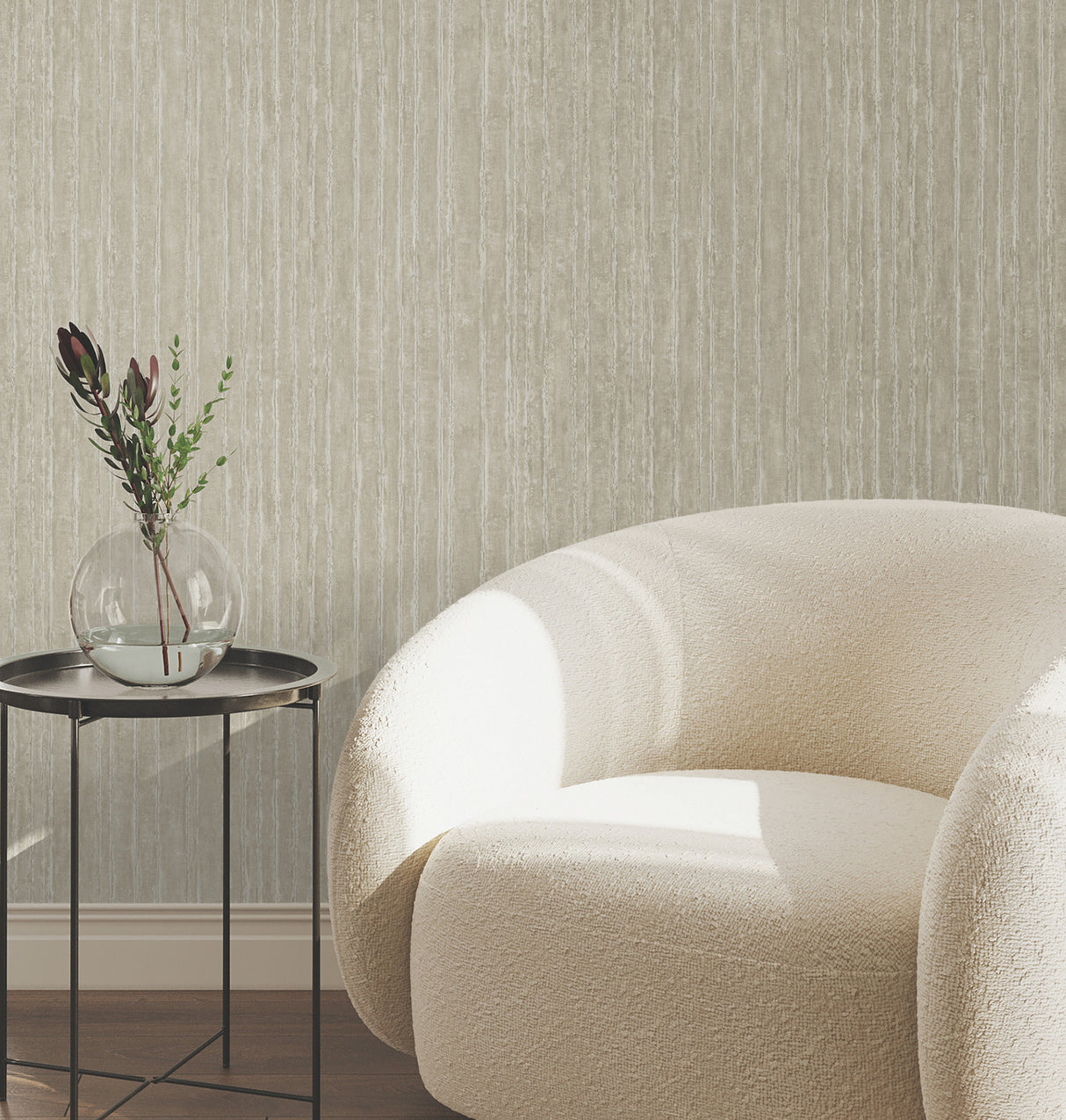 York Wallcoverings UW1025N Precious Metal Taupe Corrugated W