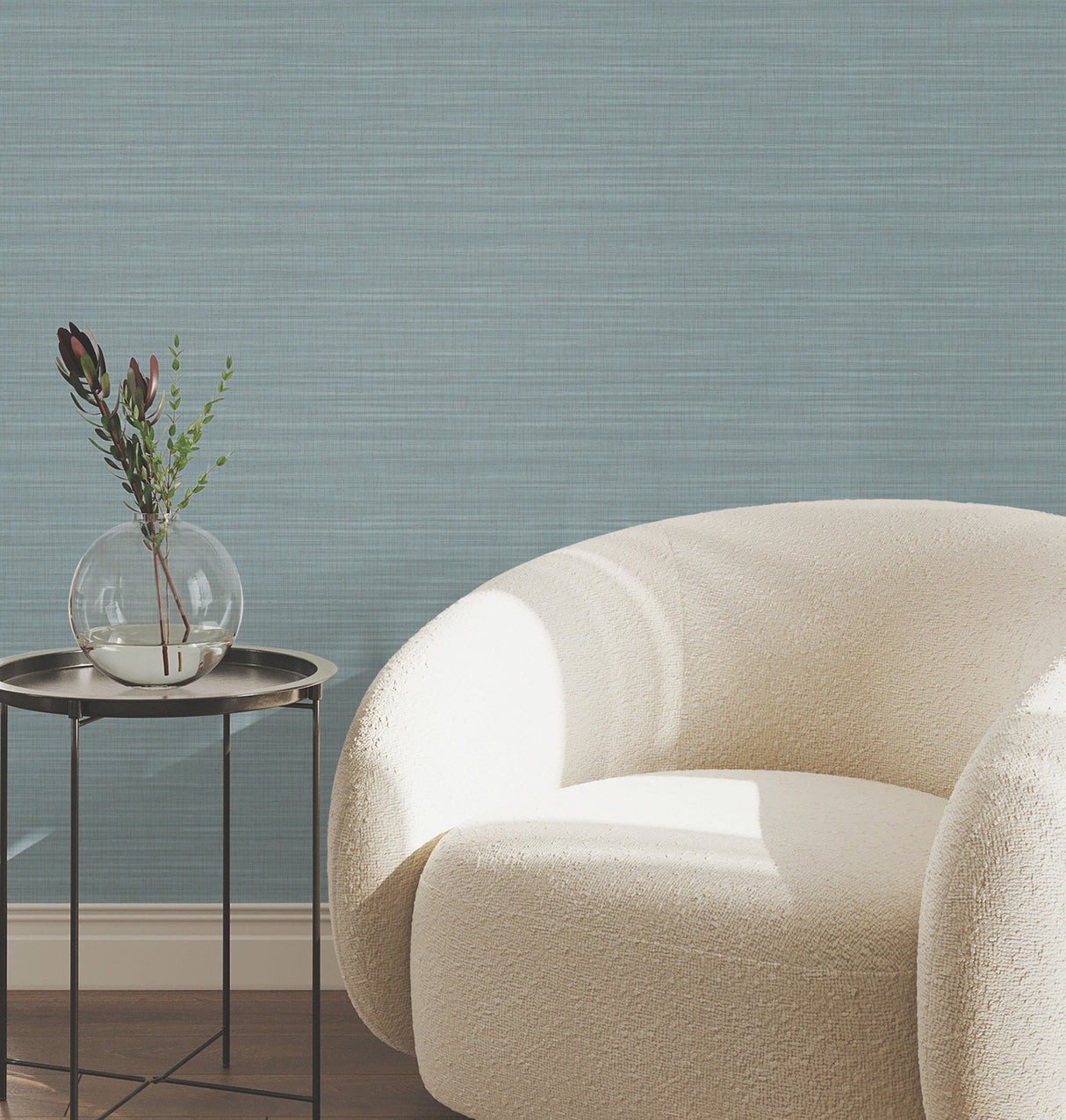 York Wallcoverings UW1040N Down To Earth Aquamarine Striated