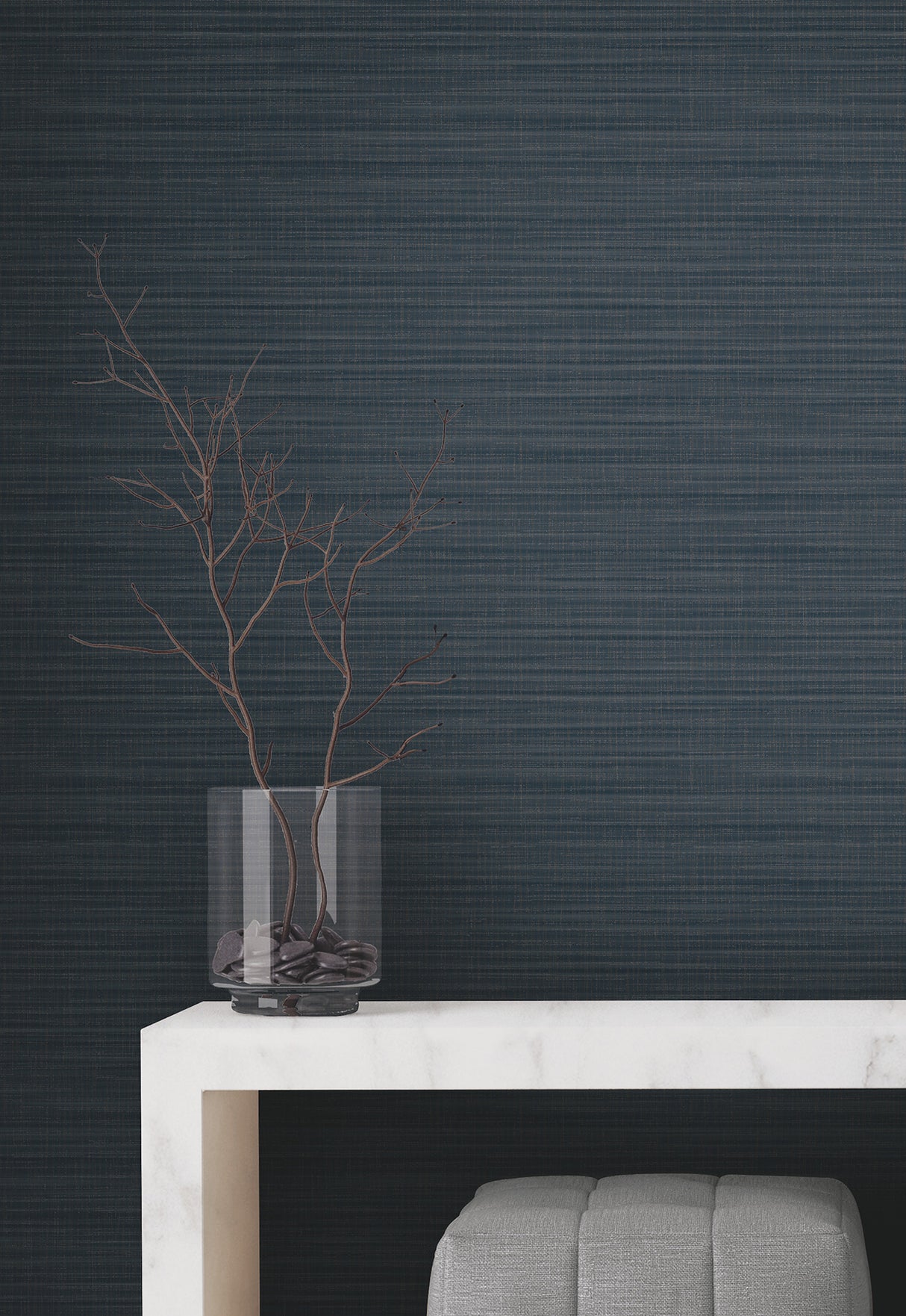 York Wallcoverings UW1041N Down To Earth Indigo Striated Wal