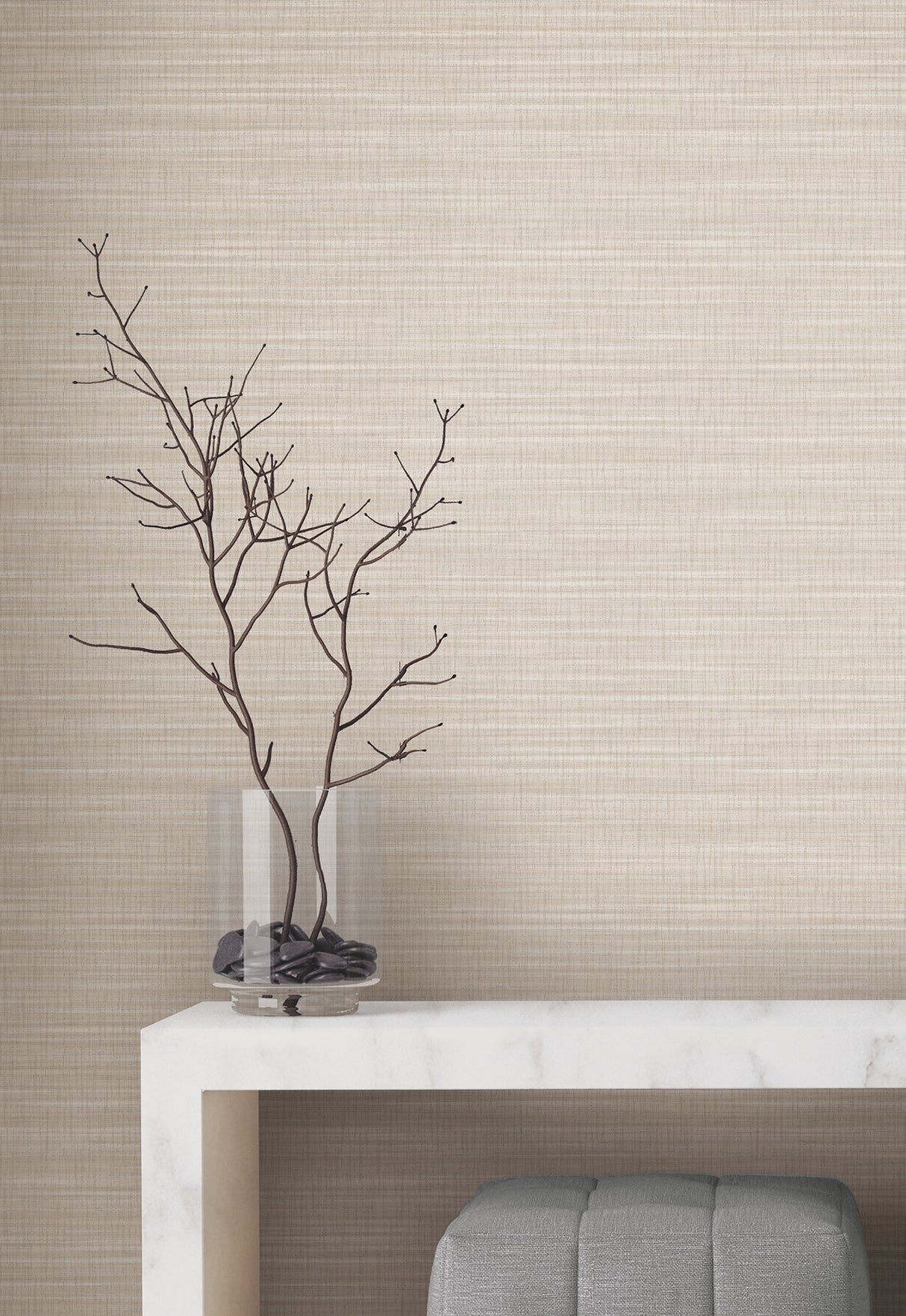 York Wallcoverings UW1043N Down To Earth Beige Striated Wall