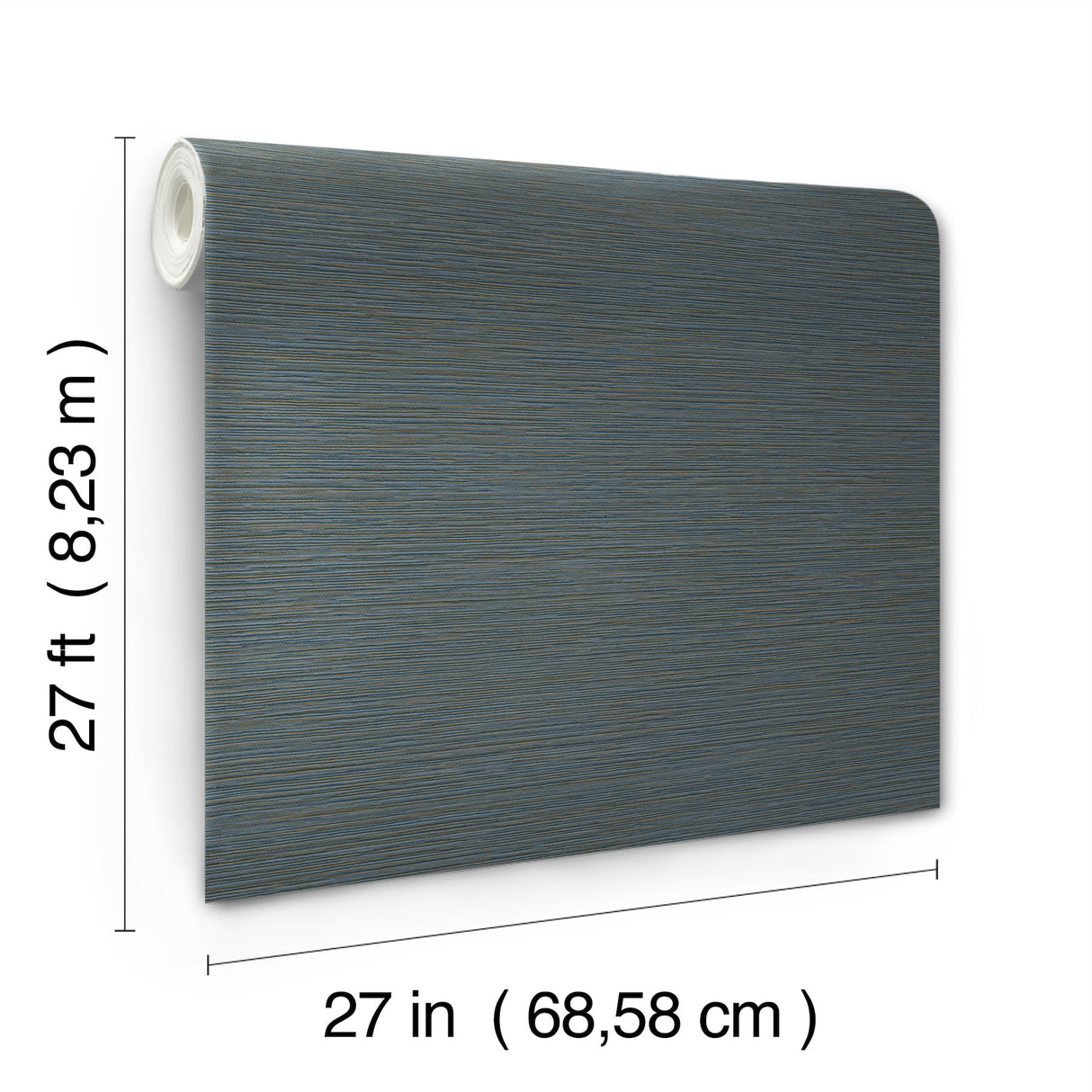 York Wallcoverings UW1067N Oasis Dark Blue Faux Grasscloth W