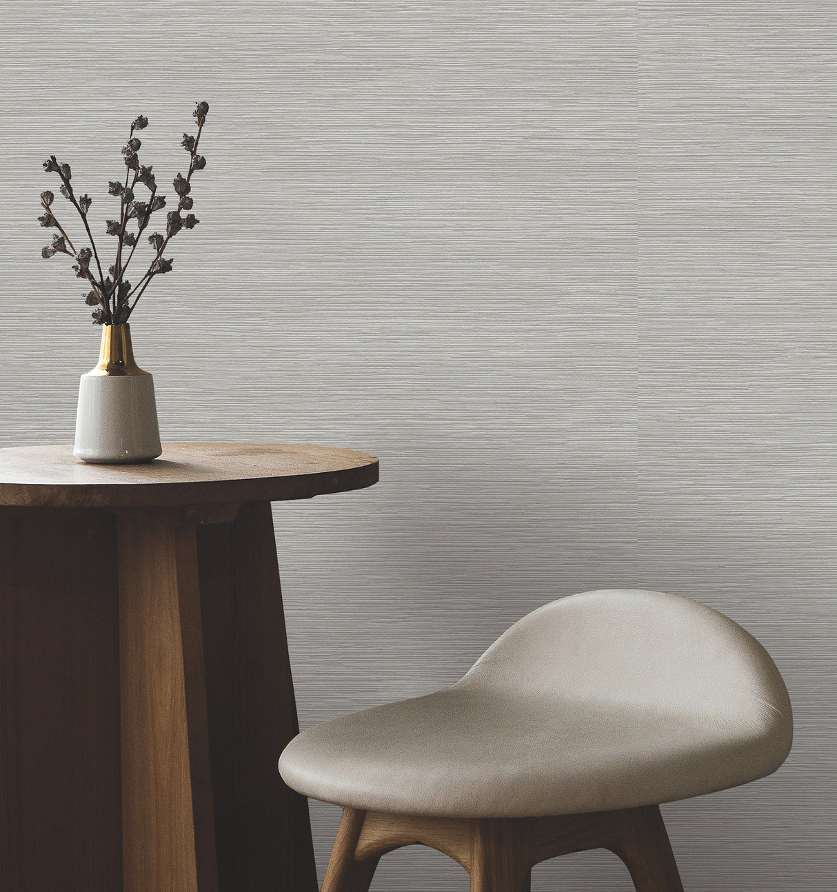 York Wallcoverings UW1070N Oasis Grey Faux Grasscloth Wallpa