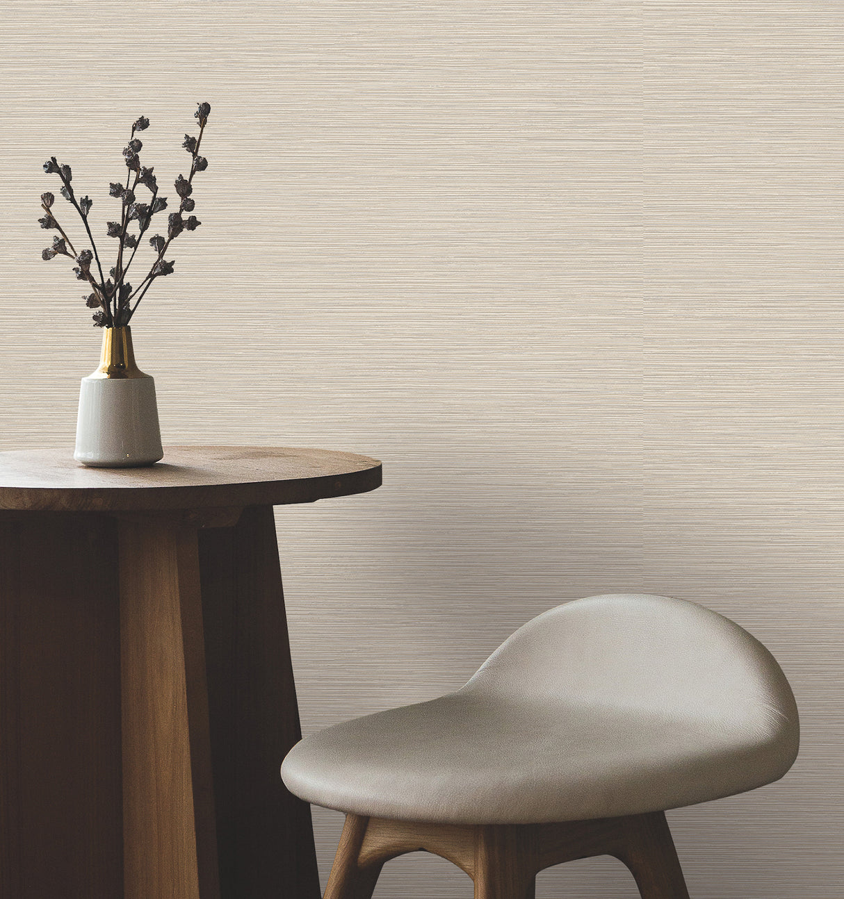 York Wallcoverings UW1074N Oasis Neutral Faux Grasscloth Wal