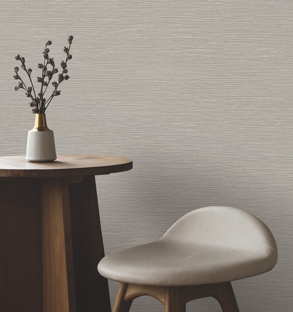 York Wallcoverings UW1075N Oasis Brown Faux Grasscloth Wallp