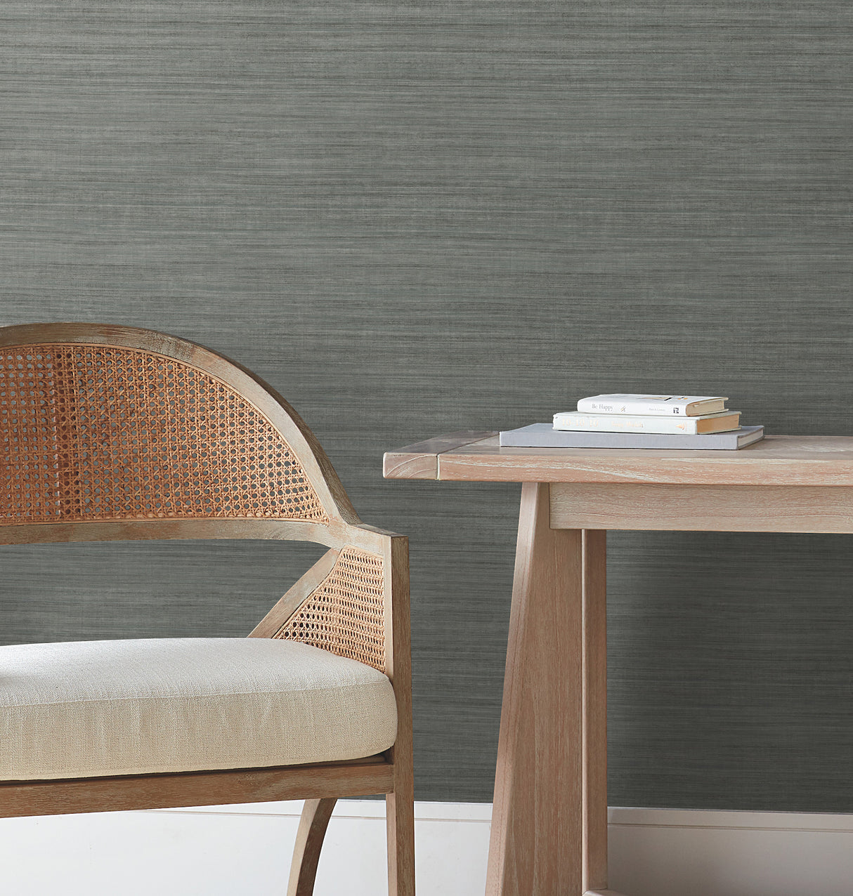 York Wallcoverings UW1103N Silk Essence Turquoise Faux Fabri
