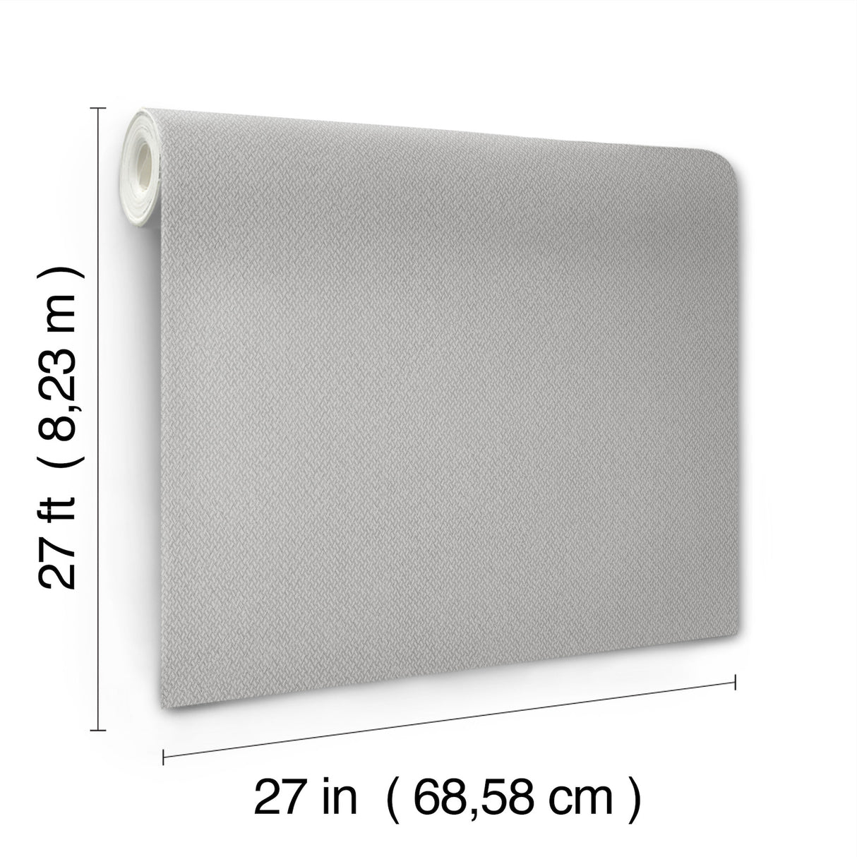 York Wallcoverings UW1120N Tisket A Tasket Pewter Basketweav