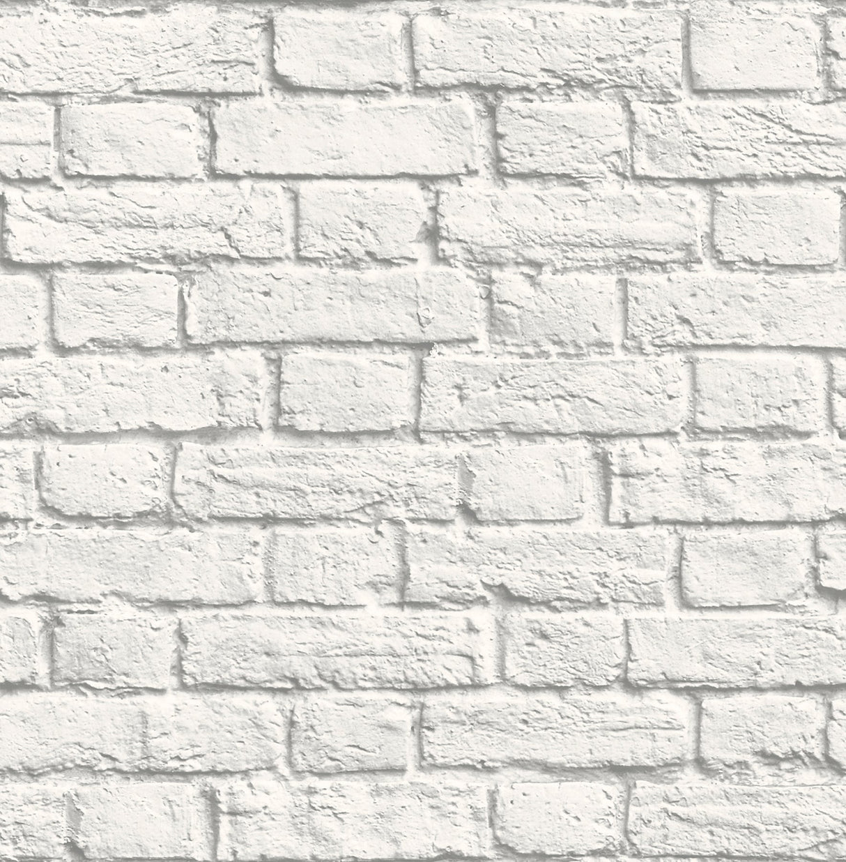 Brewster UW24763 Cologne White Painted Brick Wallpaper