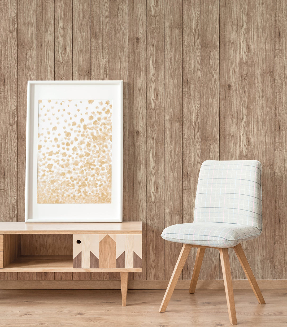 Brewster UW24768 Mammoth Brown Lumber Wood Wallpaper