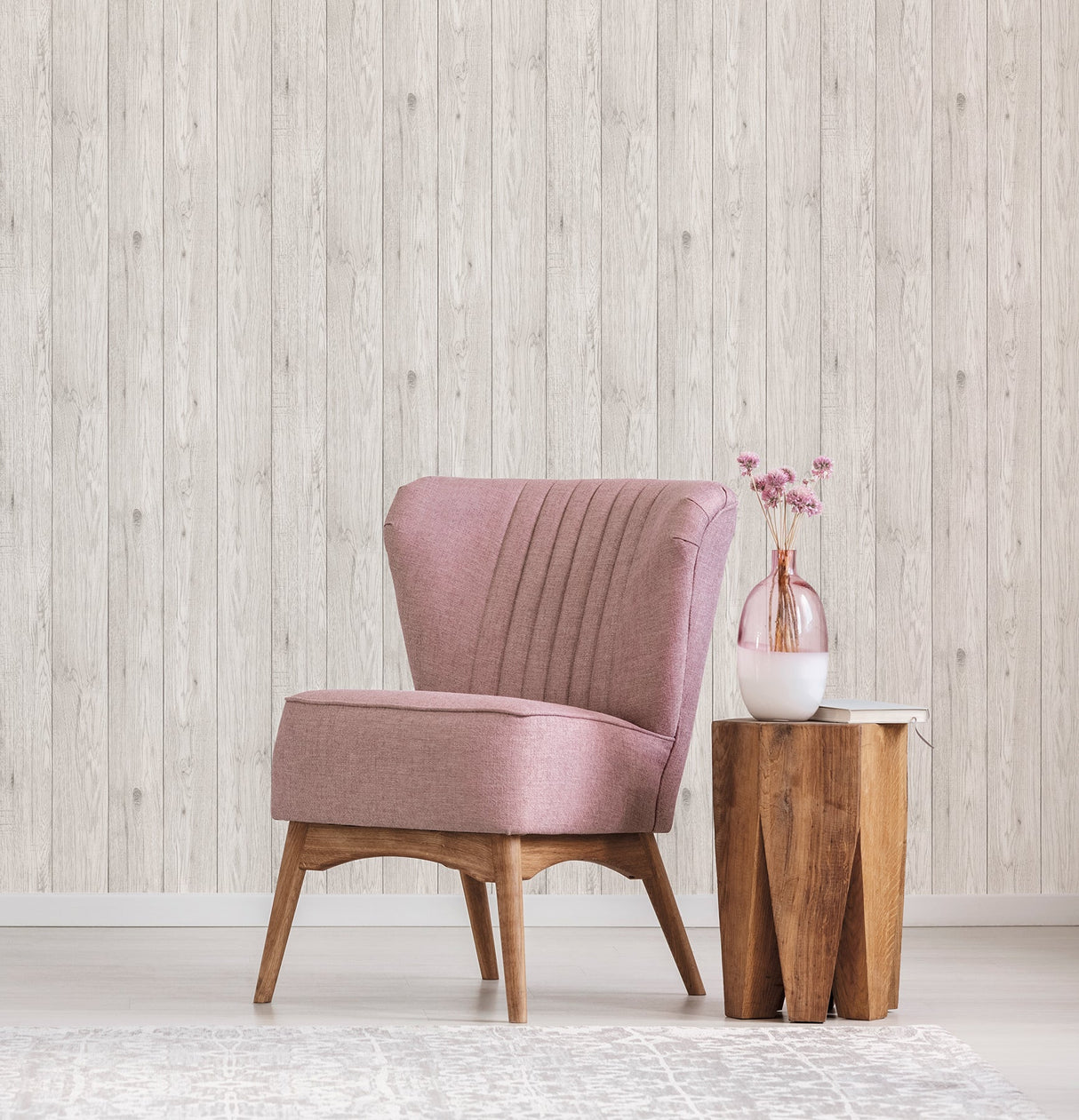 Brewster UW24769 Mammoth White Lumber Wood Wallpaper