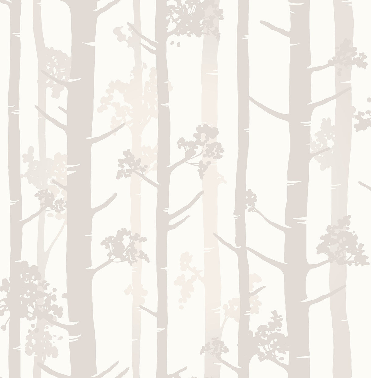 Brewster UW24778 Sydow Beige Birch Tree Wallpaper