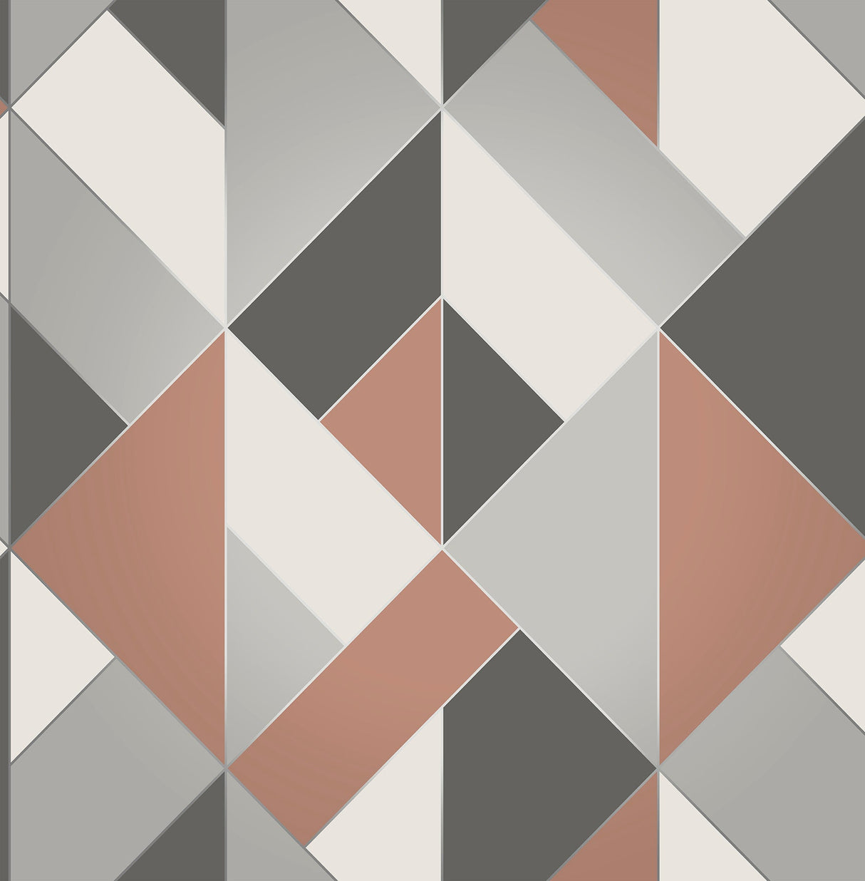 Brewster UW24782 Delano Copper Structured Geo Wallpaper