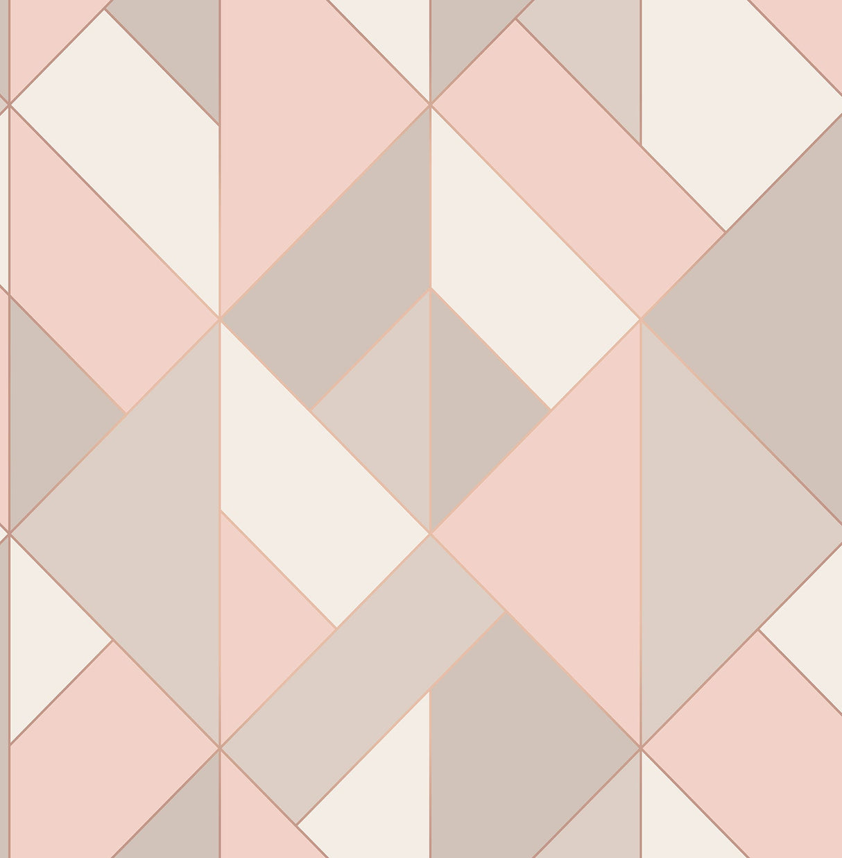 Brewster UW24783 Delano Rose Structured Geo Wallpaper