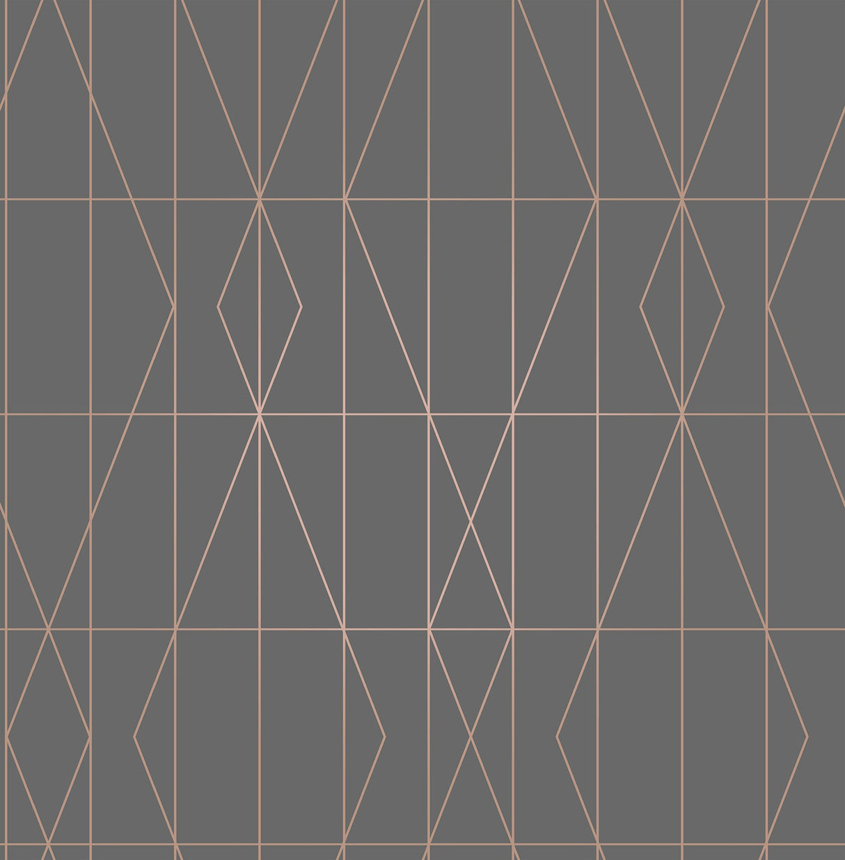 Brewster UW24788 LeVeque Charcoal Deco Diamond Geo Wallpaper