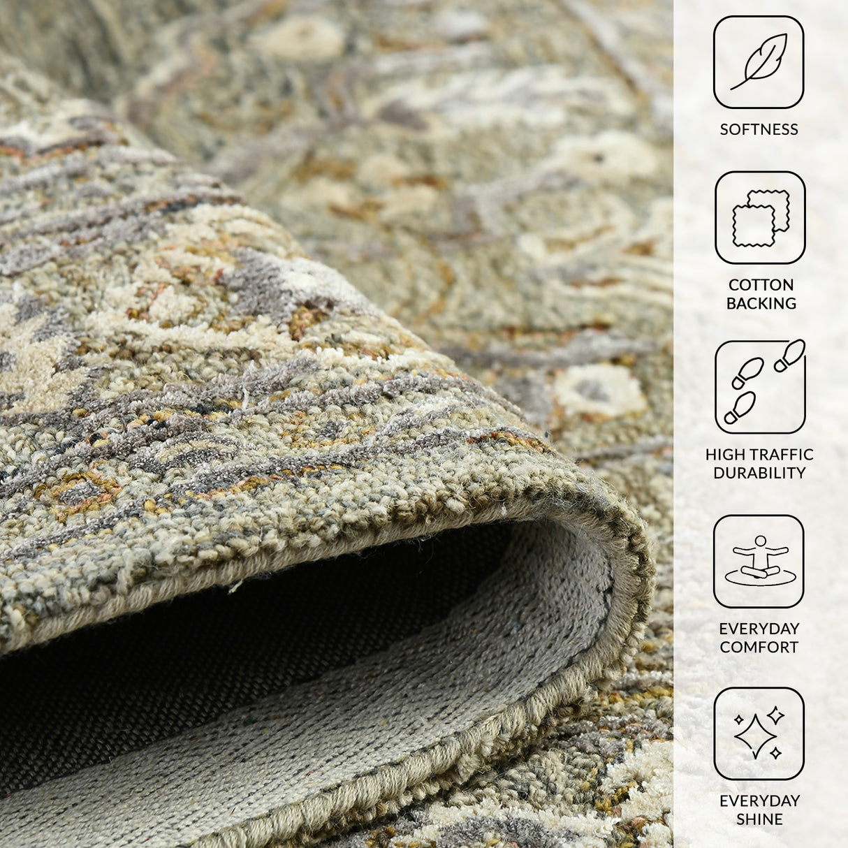 Amer Rugs VES-6 Vestige Farmhouse Oriental /Gray Area Rug