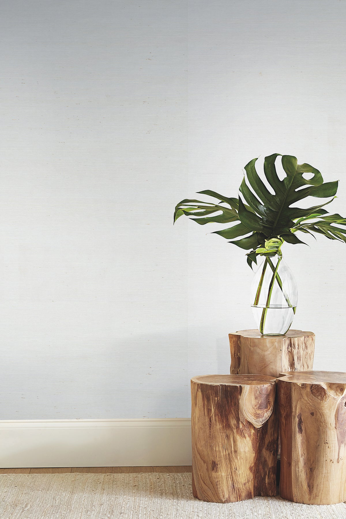 York VG0000 Plain Grass White Wallpaper