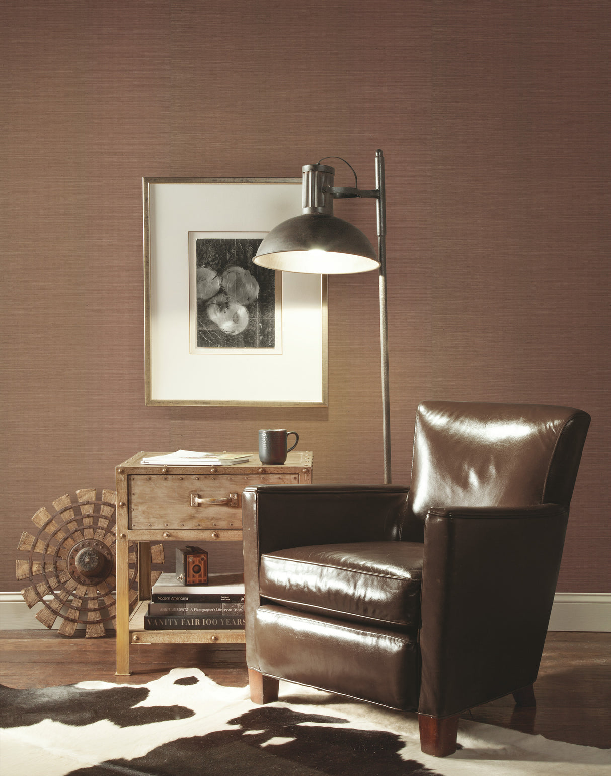 York VG4403 Plain Sisal Brown Wallpaper