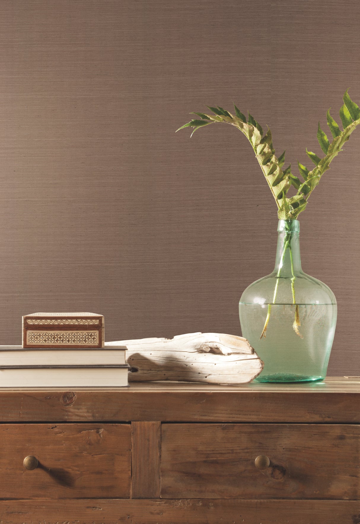 York VG4403 Plain Sisal Brown Wallpaper