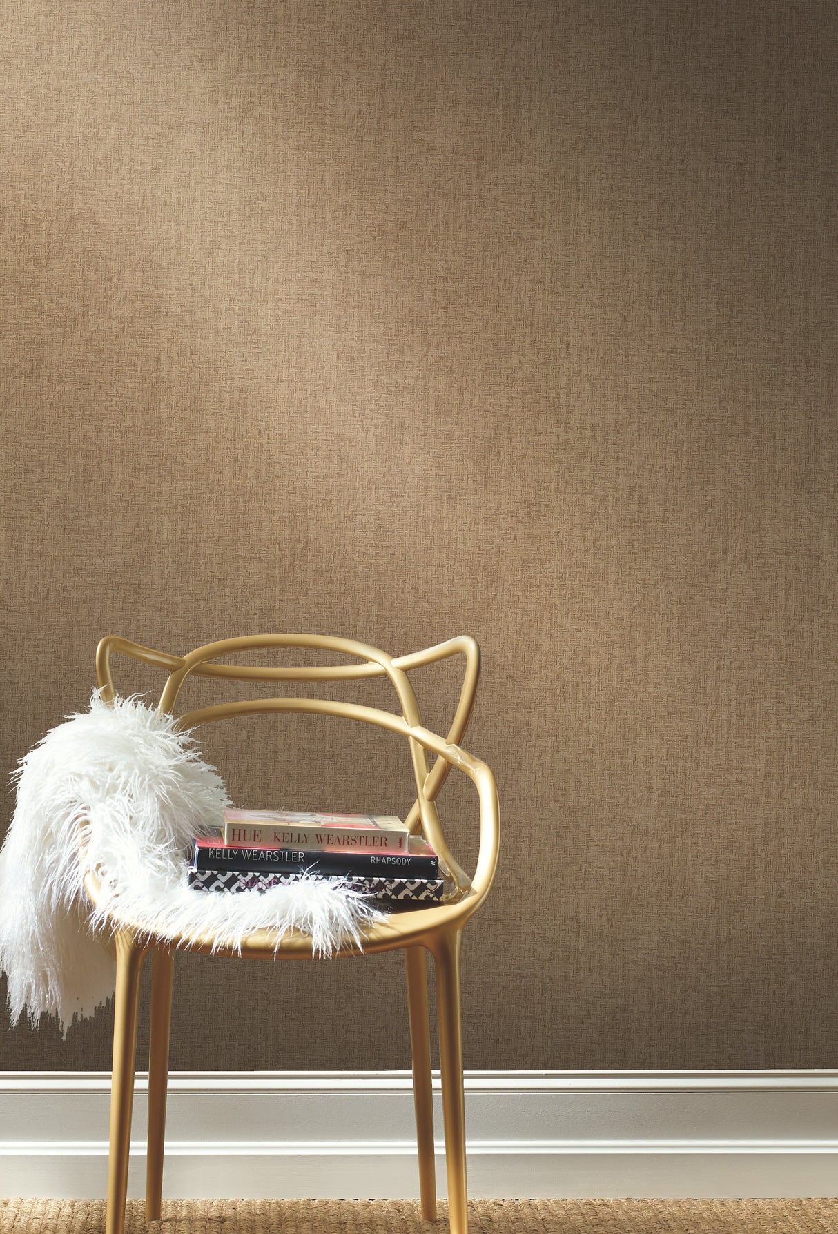 York VG4420 Interlocking Weave Sisal Grasscloth Brown Wallpaper