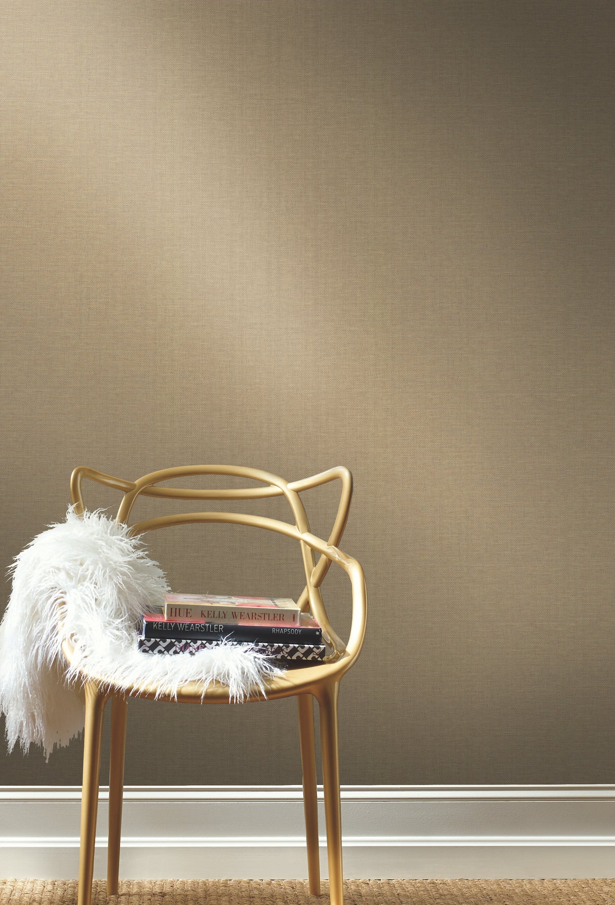 York VG4422 Woven Crosshatch White Wallpaper