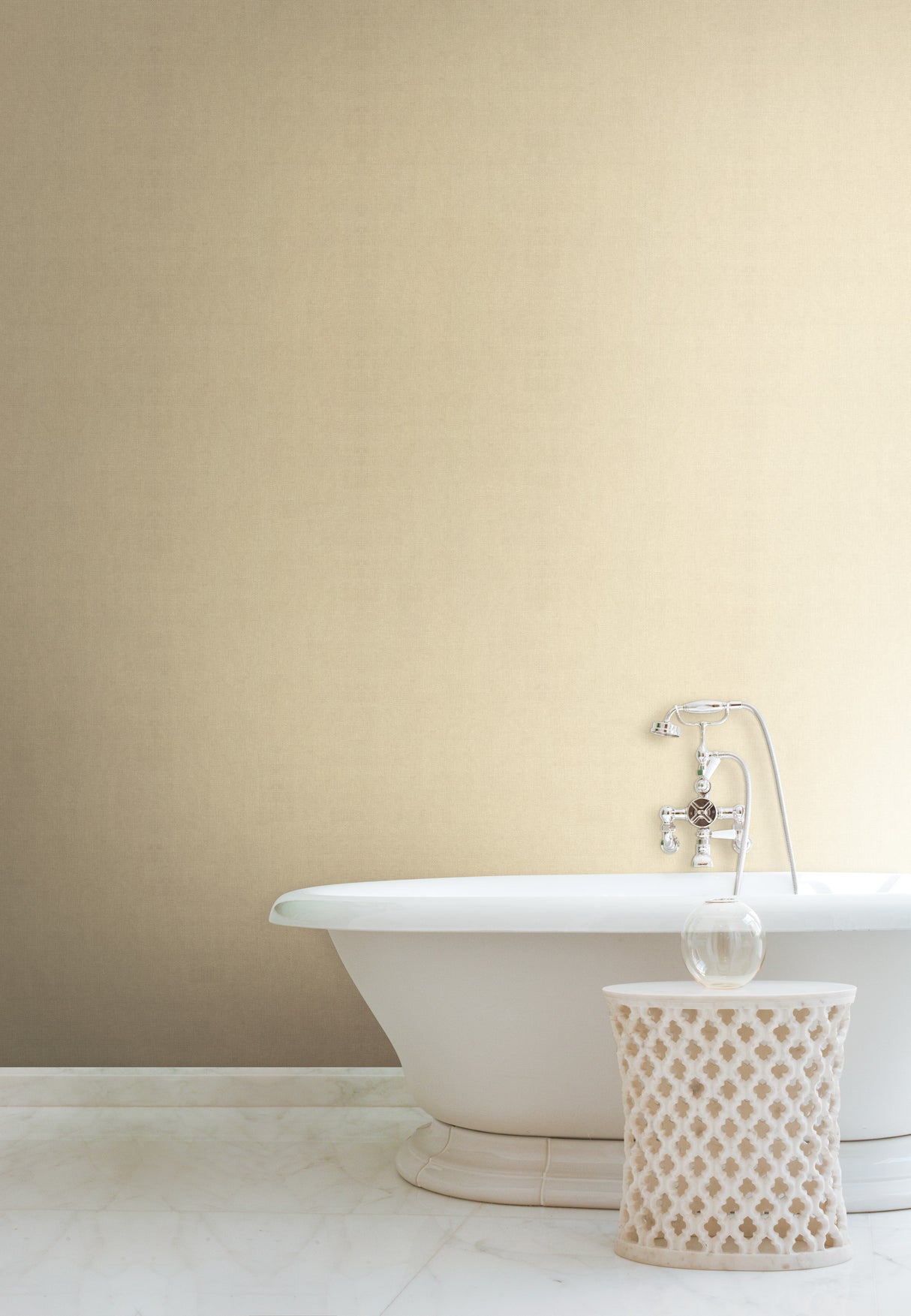 York VG4424 Woven Crosshatch White Wallpaper
